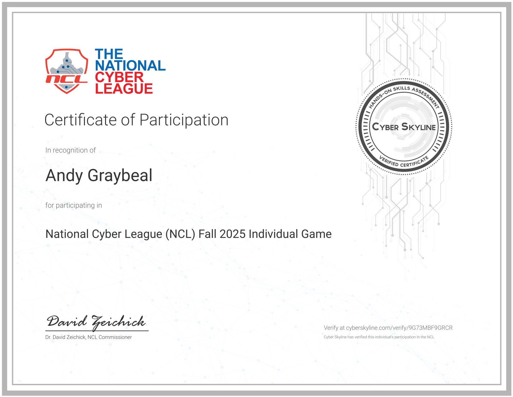 Certificate